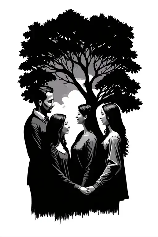 3 Generations Of Family And Tree