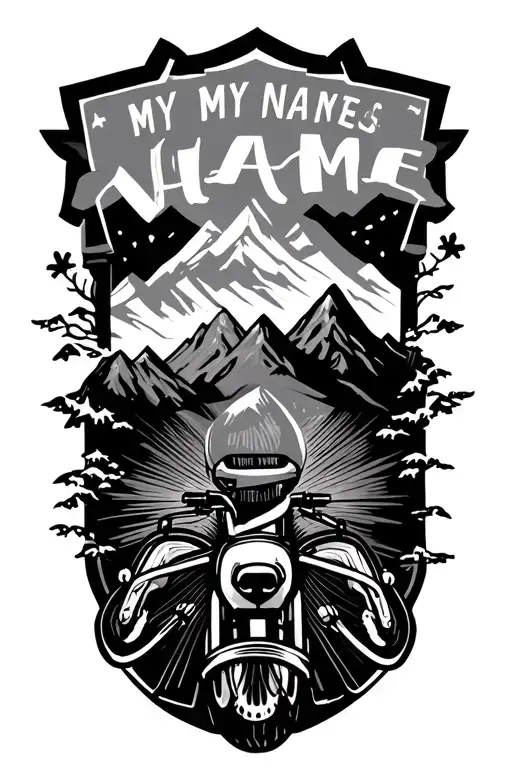 My Name Written Mountains Dogs And Bike