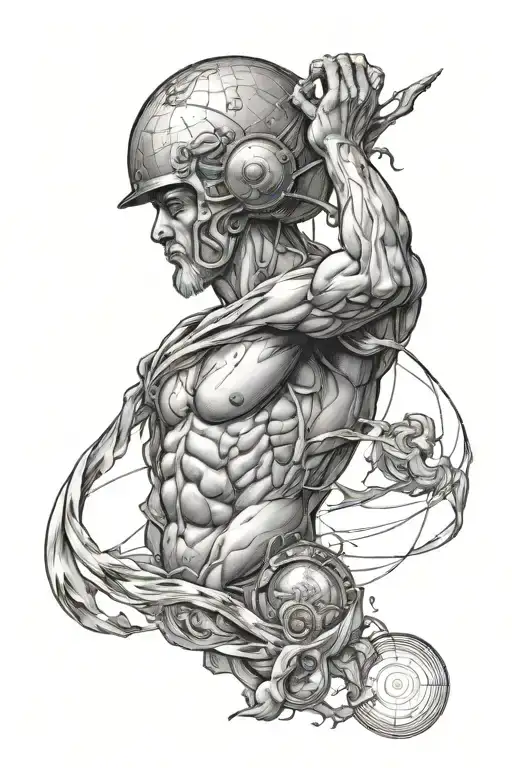 Atlas Holding The World On His Shoulders