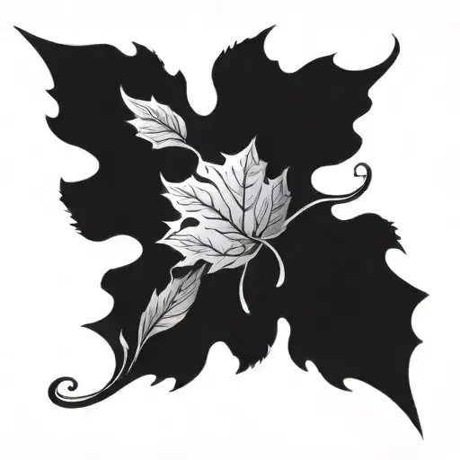 Falling Leaf Tattoo Flashes