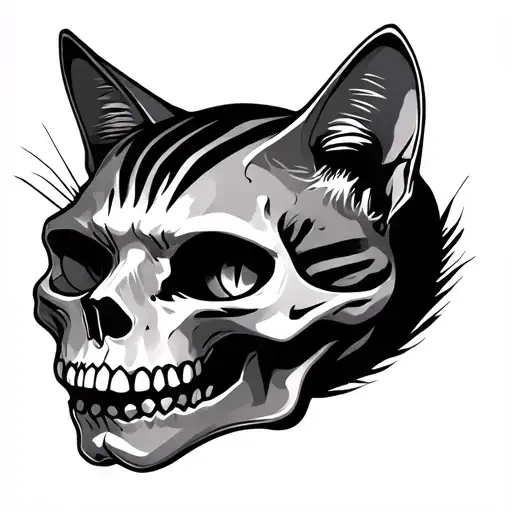 Cat Skull Face