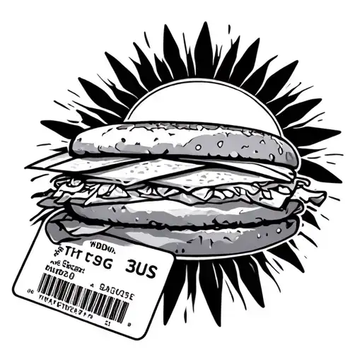 Tuna Sandwich As The Sun With A Bus Pass