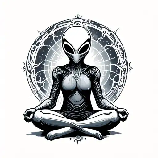 Alien Meditaing