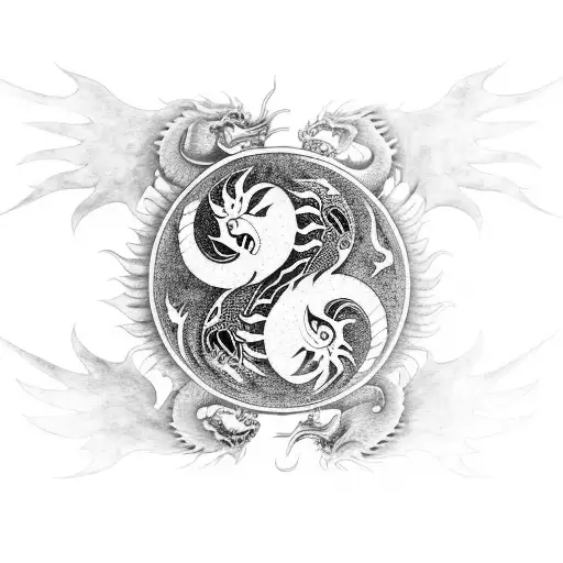 Japan Dragon Yin And Yang
