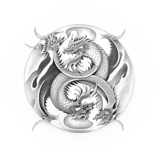 Japan Dragon Yin And Yang