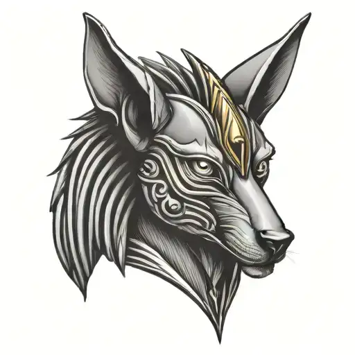 Anubis With Hairless Egyptian Design