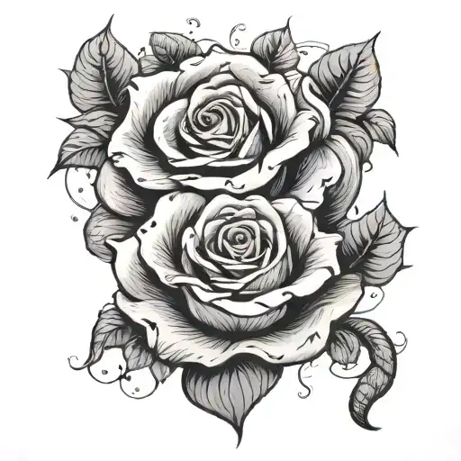 A Heart-shaped Rose Bouquet With A Subtle Snake Hidden Within The Petals