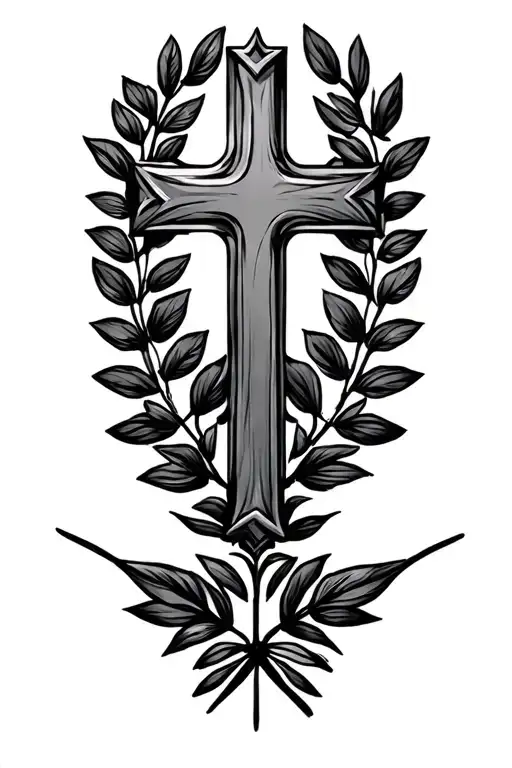 Laurel Wreath Cross