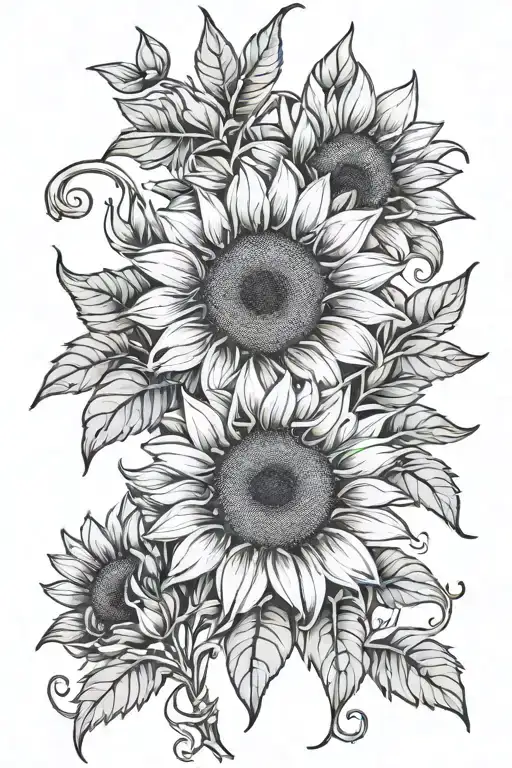 Sunflowers Daisy And Vine Wrapping