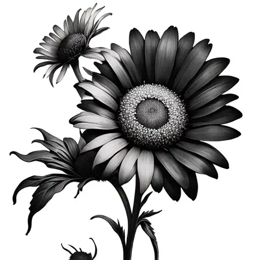 Half A Daisy Blooming