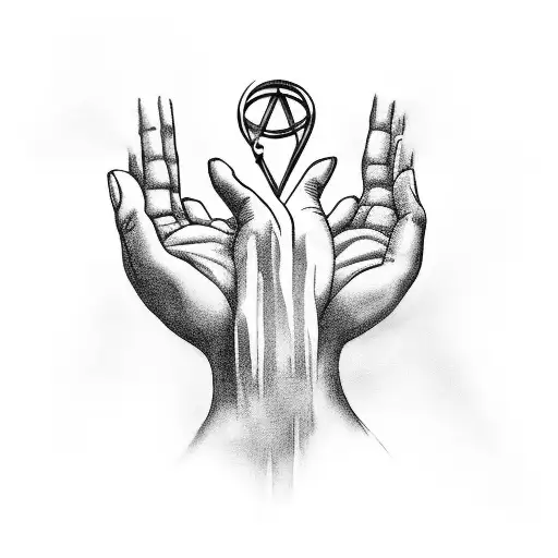 Praying Hands With A Dove