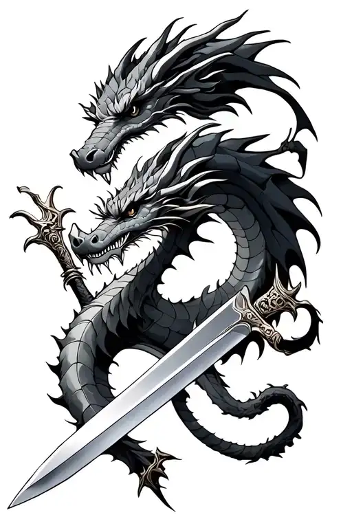 Dragon And Sword Wrapped