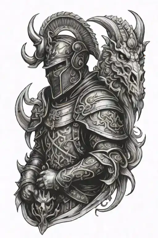 Polish Hussar Holding Demon Head