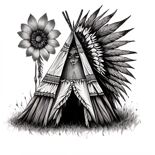 Native Princess Teepee Arm Sleeve