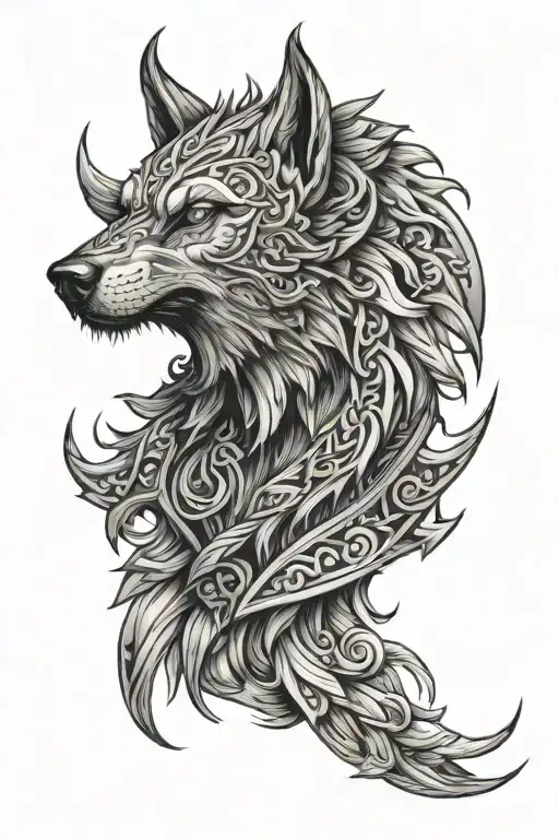 Viking Wolf Head