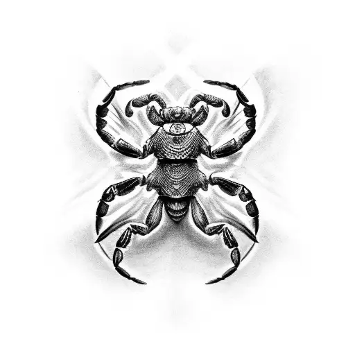 Scorpion Inside Of An Infinity Sign With Date Of Birth