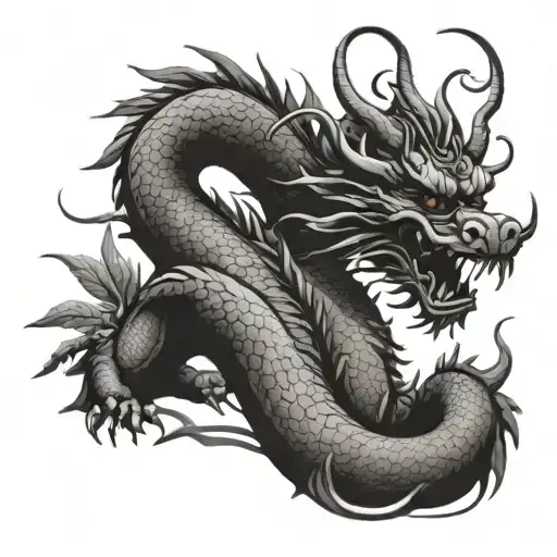 Chinese Dragon With The Name Aksel