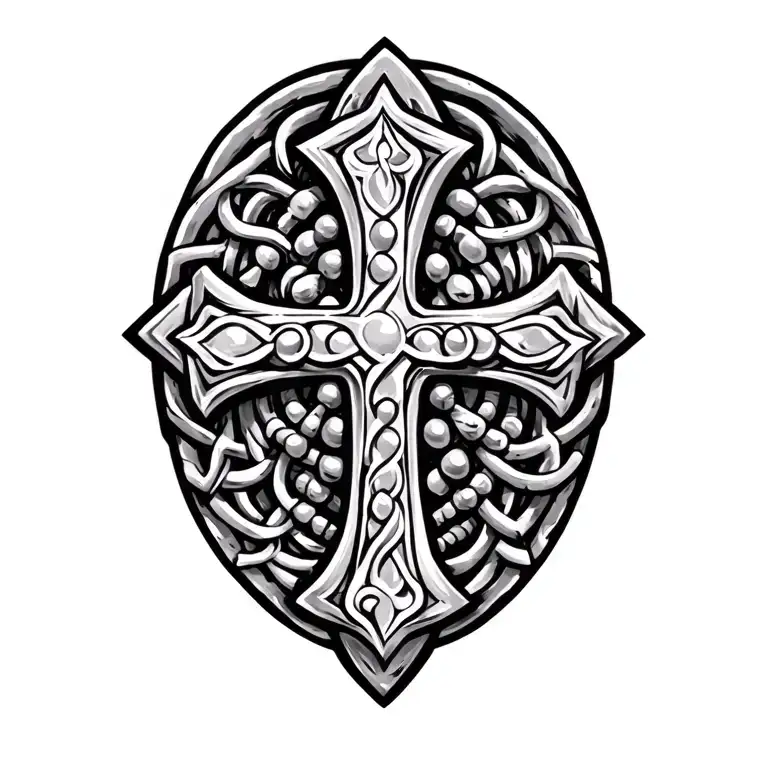 Celtic Cross With Beads