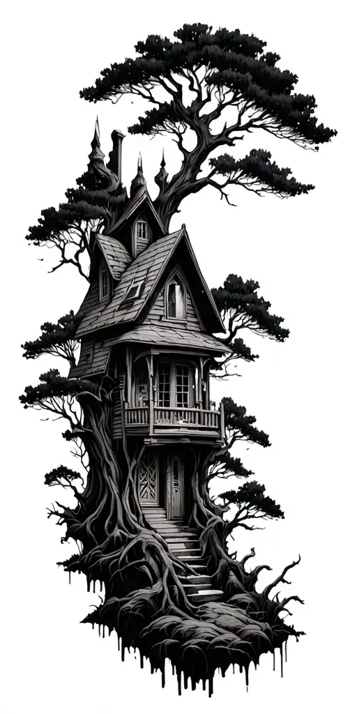 Limbo Forest Alone Hause Sky