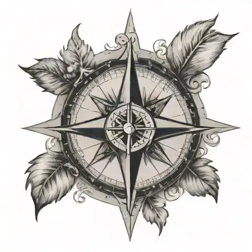 A Compass Rose With Dog Paw Prints Replacing The Cardinal Directions