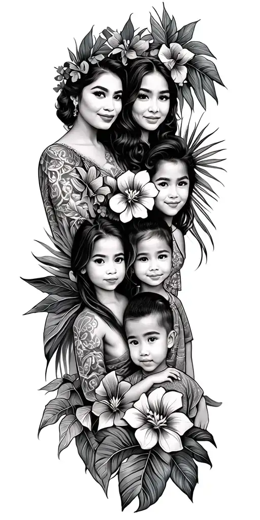 Hawaiian Style Representing Family