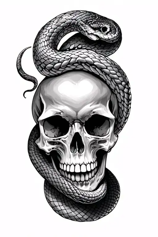 Skull And Double Snakes