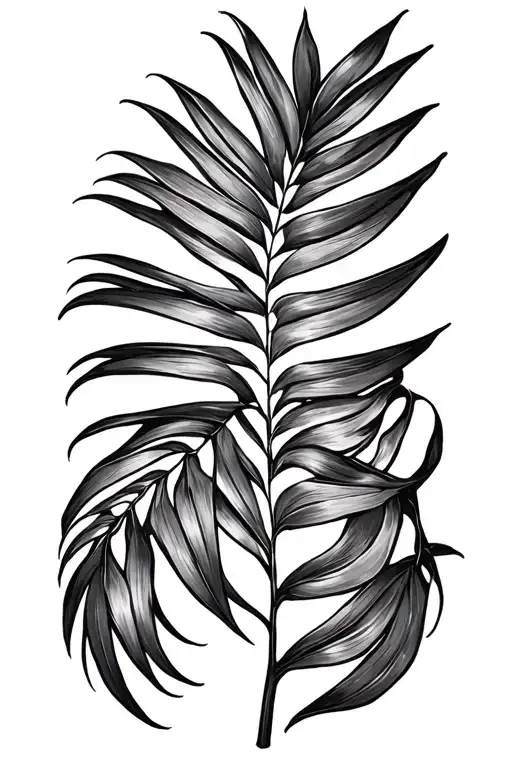 A Palm Leaf With Jireh In The Leaf Intertwined