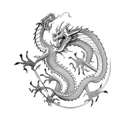 Dragon Hecho De Tinta