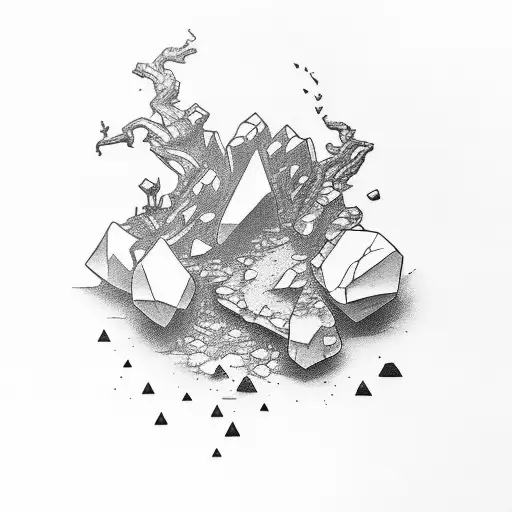 Small Stone In Wild Dangerous Forest