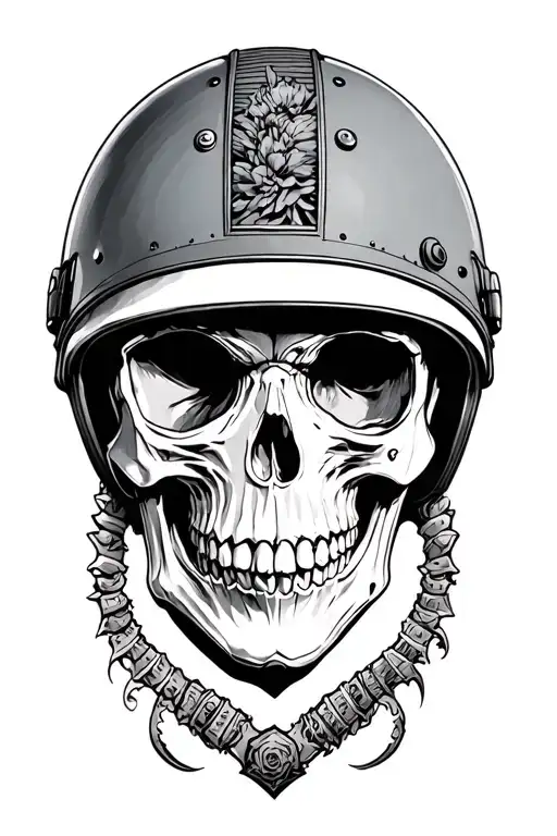 Skull In Helmet