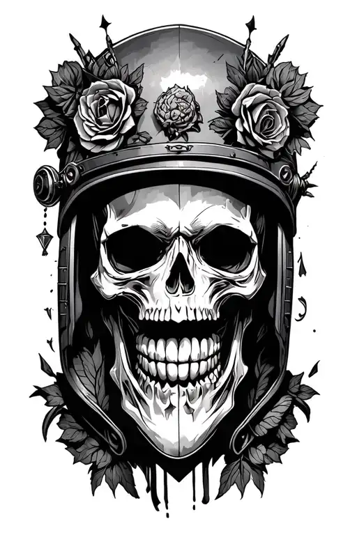 Skull In Medivial Helmet