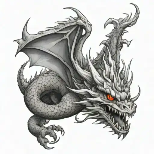 Red King Dragon Breathing Fire