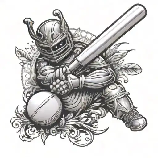 Name Pandiya With Cricket Bat And Ball