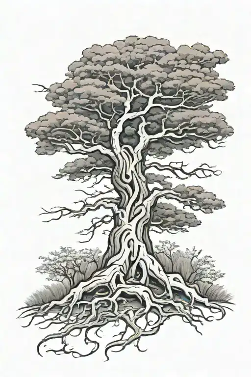 Tree With The Name Rebecca As The Trunk