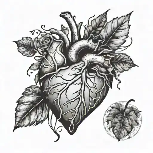 Real Heart In A Loral Leaf