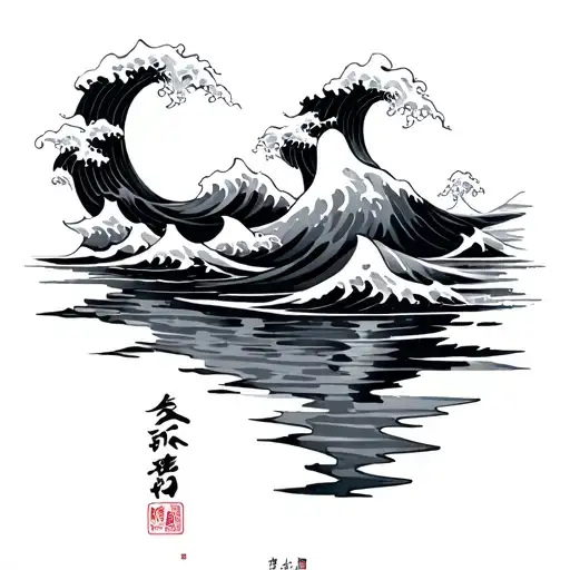 Still Water Runs Deep Words In Chinese With Waves