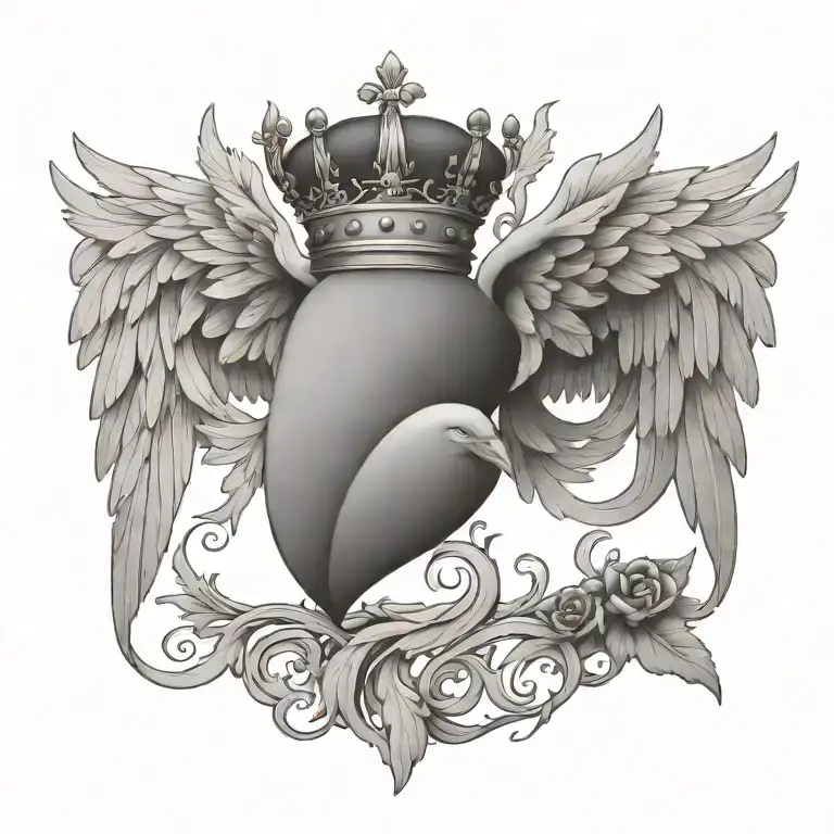 Wings And A Crown On Top