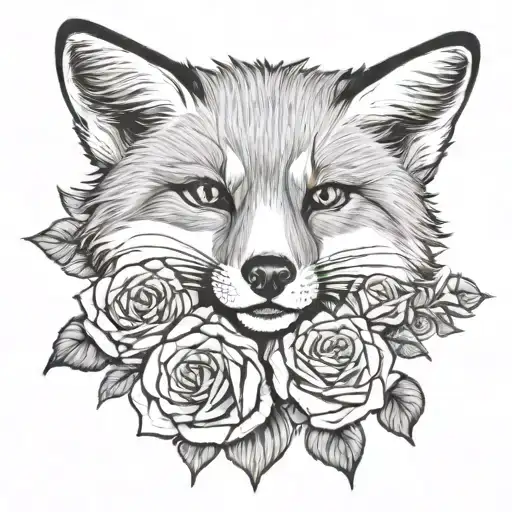 Momma Fox With 4 Roses