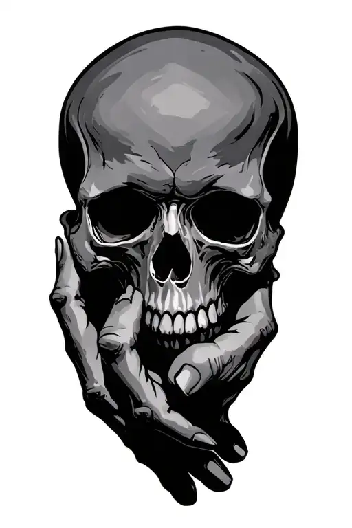 Card With Skull Hand