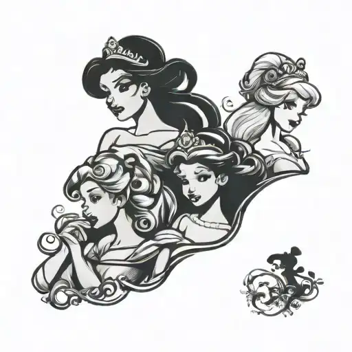 Disney Princesses Silhouette