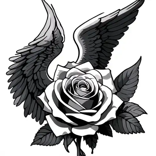 Rose With Angel Wings