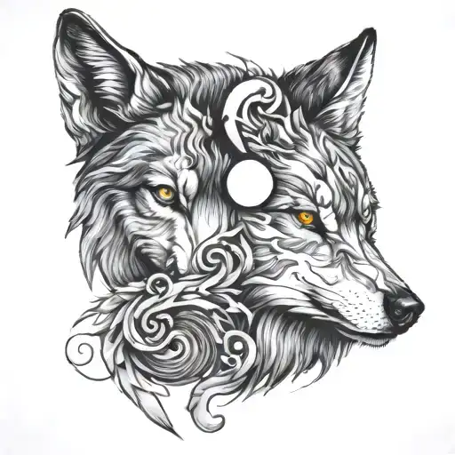 Yin Yang And Wolf