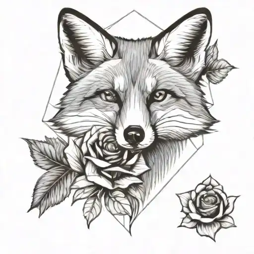 Fox Half Geometry Roses Blooming