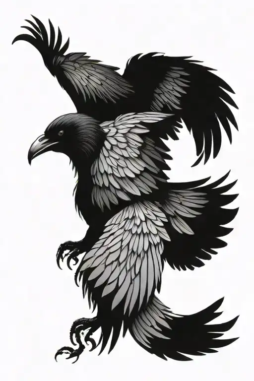 Raven Wings Spread
