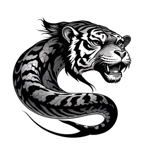 Monkey Snake Tiger