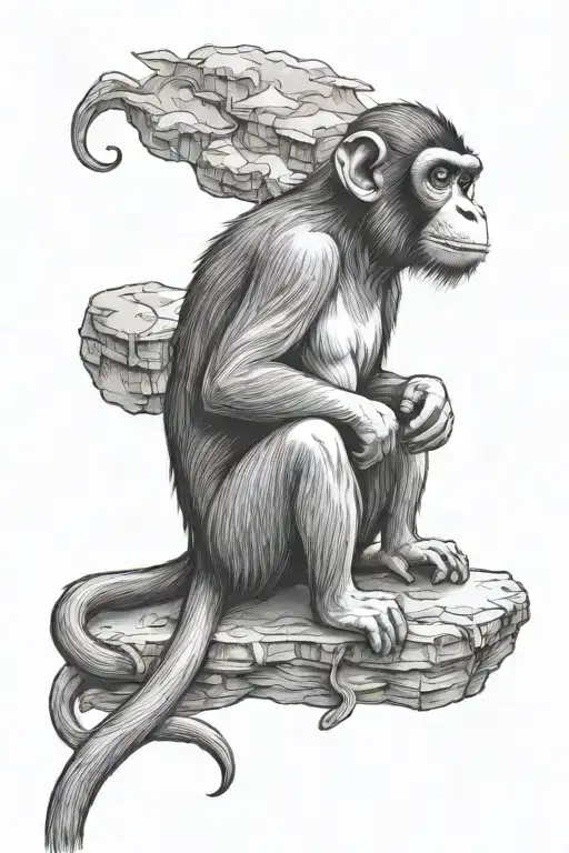 Planet Earth Monkey Sitting