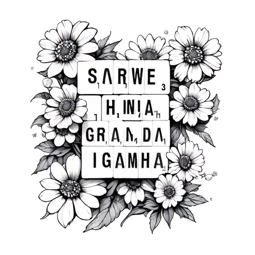 Scrabble Grandma Flowers Growing