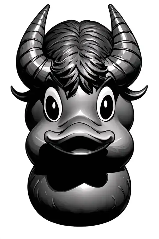 Devil Horns Rubber Duck