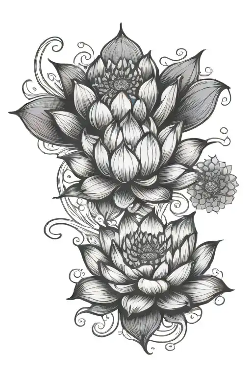 Lotus Flower And Om Symbol