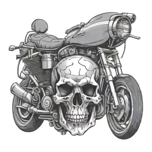 Skull And Car Engine